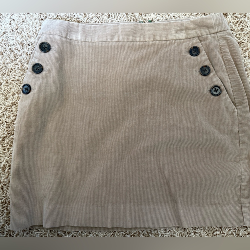 Banana Republic Tan Mini Skirt with Button Detail